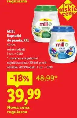 Lidl MILL Kapsułki do prania, XXL oferta