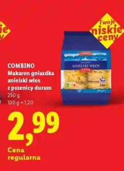Lidl COMBINO Makaron gniazdka anielski włos z pszenicy durum oferta