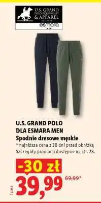 Lidl U.S. GRAND POLO DLA ESMARA MEN Spodnie dresowe męskie oferta