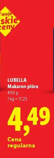 Lidl Lubella Makaron pióra oferta