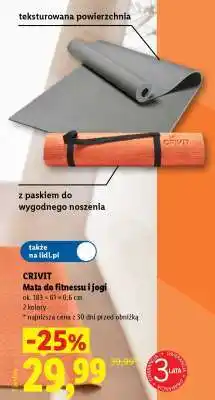 Lidl Crivit Mata do fitnessu i jogi oferta