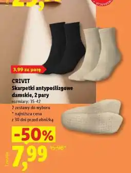 Lidl CRIVIT Skarpetki antypoślizgowe damskie, 2 pary oferta