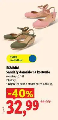 Lidl ESMARA Sandały damskie na kortunie oferta
