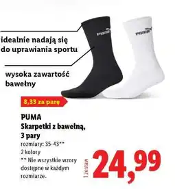 Lidl PUMA Skarpetki z bawełną, 3 pary oferta