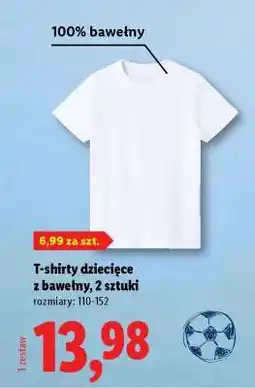 Lidl T-shirty dziecięce z bawełny, 2 sztuki oferta