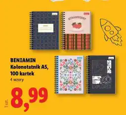 Lidl BENIAMIN Kołonotatnik A5, 100 kartek oferta