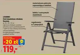 Lidl LIVARNO Fotel aluminiowy składany Houston oferta