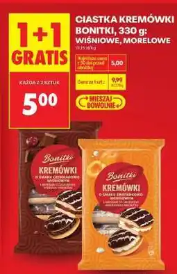 Biedronka CIASTKA KREMÓWKI BONITKI, 330 g: WIŚNIOWE, MORELOWE oferta