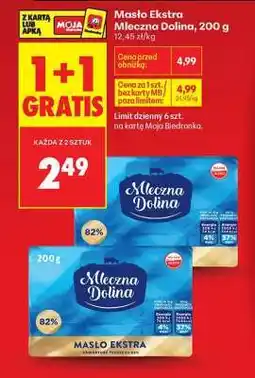 Biedronka Masło Ekstra Mleczna Dolina 200 g oferta