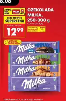 Biedronka Czekolada Milka 250 - 300 g oferta