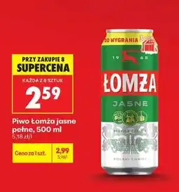 Biedronka Piwo Łomża jasne pełne, 500 ml oferta