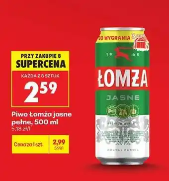 Biedronka Piwo Łomża jasne pełne, 500 ml oferta