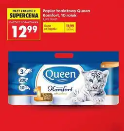 Biedronka Papier toaletowy Queen Komfort 10 rolek oferta