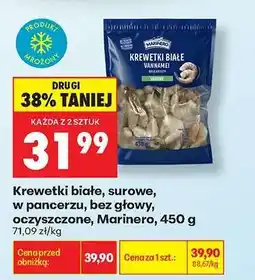 Biedronka Krewetki białe surowe , w pancerzu , bez głowy oczyszczone , Marinero 450 g oferta