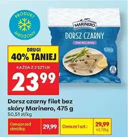 Biedronka Dorsz czarny Filet bez skóry Marinero, 475 g oferta