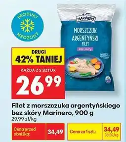 Biedronka Filet z morszczuka argentyńskiego bez skóry Marinero, 900 g oferta