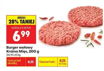 Biedronka Burger wołowy Kraina Mięs 200 g oferta