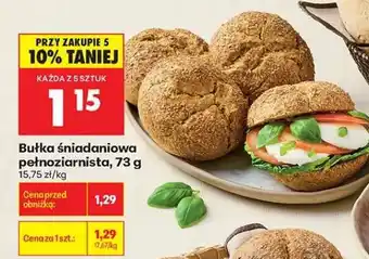 Biedronka Bułka śniadaniowa pełnoziarnista, 73 g oferta