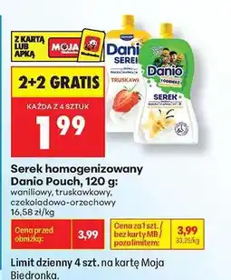 Biedronka Serek homogenizowany Danio Pouch, 120 g oferta