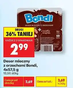 Biedronka Deser mleczny z orzechami Bondi 4x57,5 g oferta