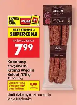 Biedronka Kabanosy z wędzarni Kraina Wędlin Select , 175 g oferta