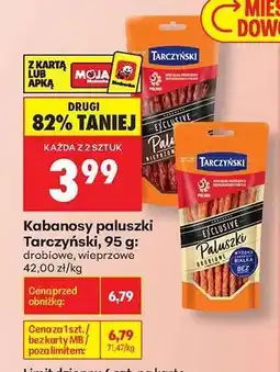 Biedronka Kabanosy paluszki Tarczyński, 95 g oferta