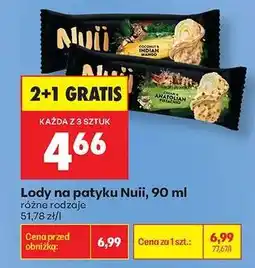 Biedronka Lody na patyku Nuii, 90 ml oferta