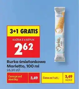 Biedronka Rurka śmietankowa Marletto, 100 ml oferta