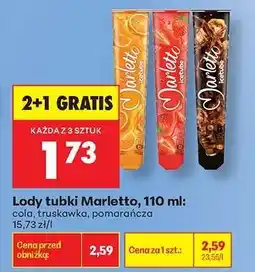 Biedronka Lody tubki Marletto, 110 ml oferta
