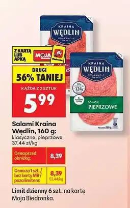 Biedronka Salami Kraina Wędlin , 160 g : oferta