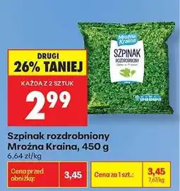 Biedronka Szpinak rozdrobniony Mroźna Kraina 450 g oferta