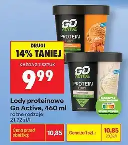 Biedronka Lody proteinowe Go Active, 460 ml oferta