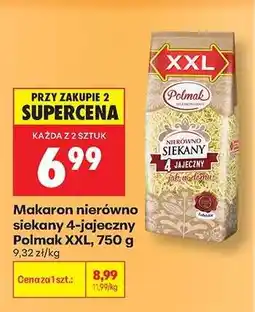 Biedronka Makaron nierówno siekany 4 - jajeczny Polmak XXL 750 g oferta
