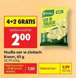 Biedronka Nudle ser w ziołach Knorr, 61 g oferta