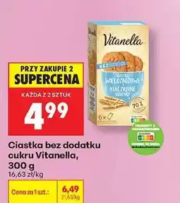 Biedronka Ciastka bez dodatku cukru Vitanella, 300 g oferta