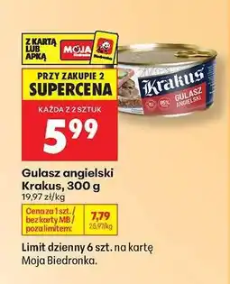 Biedronka Gulasz angielski Krakus, 300 g oferta