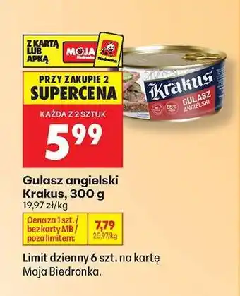 Biedronka Gulasz angielski Krakus, 300 g oferta