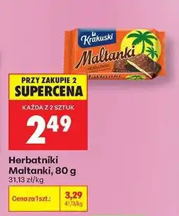 Biedronka Herbatniki Maltanki 80 g oferta
