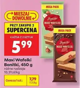 Biedronka Maxi Wafelki Bonitki, 450 g oferta