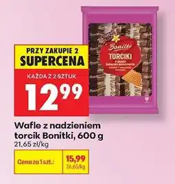Biedronka Wafle z nadzieniem torcik Bonitki, 600 g oferta