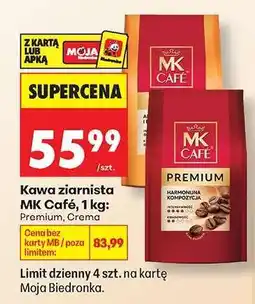 Biedronka Kawa ziarnista MK Café, 1 kg oferta