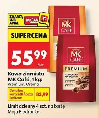 Biedronka Kawa ziarnista MK Café, 1 kg oferta