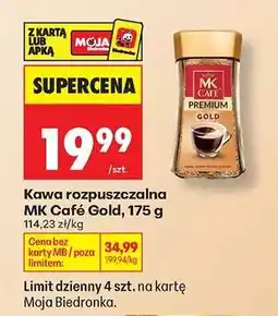Biedronka Kawa rozpuszczalna MK Café Gold 175 g oferta