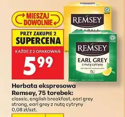 Biedronka Herbata ekspresowa Remsey 75 torebek oferta