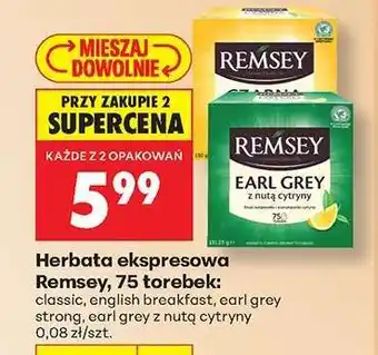 Biedronka Herbata ekspresowa Remsey 75 torebek oferta
