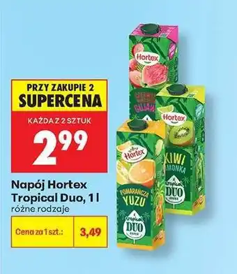 Biedronka Napój Hortex Tropical Duo, 1l oferta