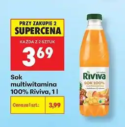 Biedronka Sok multiwitamina 100% Riviva, 1 l oferta