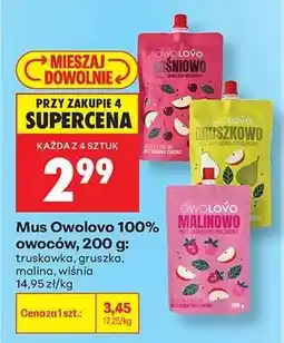 Biedronka Mus Owolovo 100 % owoców , 200 g oferta