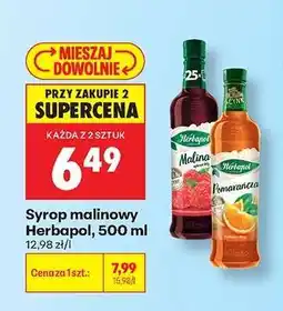 Biedronka Syrop malinowy Herbapol, 500 ml oferta