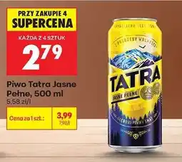 Biedronka PIWO TATRA JASNE PEŁNE 500 ML oferta